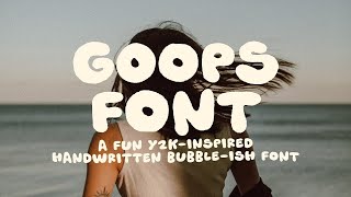 Goops A handwriting bubble font Font Free Download [upl. by Whitten817]