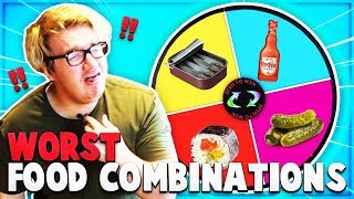 Wheel Spin FOOD CHALLENGE WORST Food Combinations [upl. by Ayekim332]