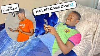 Texting my boyfriend “ HE LEFT COME OVER” too see how he REACTS [upl. by Hinman]