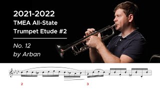 20212022 TMEA AllState Trumpet Etude 2  No 12 by Arban [upl. by Nyrrat]