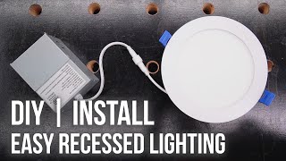 How to Install Recessed Lights  Easy DIY LED Install [upl. by Ernestine633]