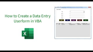 VBA User Form Add Update Delete and Save [upl. by Otcefrep]