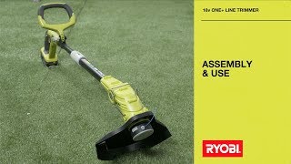 RYOBI 18V ONE Line Trimmer Assembly amp Use [upl. by Ettennor]