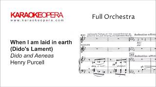 Karaoke Opera Didos Lament  Dido and Aeneas Purcell Orchestra only version with printed music [upl. by Efi]