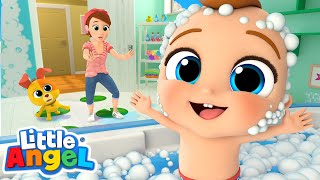 Be Safe During Bath Time Song  Little Angel Kids Songs amp Nursery Rhymes [upl. by Anelrad]