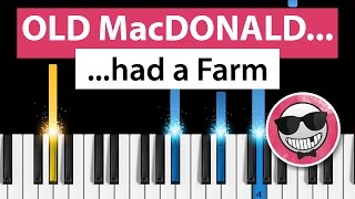 Old MacDonald Had a Farm  Piano Tutorial  How to Play [upl. by Steinman]