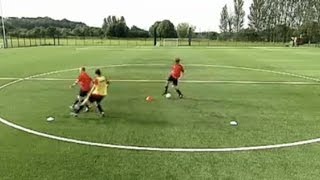 How to master soccer technique  1 v 1 change of direction  Dribbling drill [upl. by Araet]