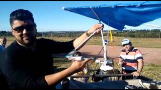 asadelta trike rc feito com caninhos de antena e motor eletrico [upl. by Rowe]