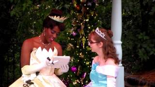 Hannah meeting Princess Tiana on 20142015 Trip [upl. by Berns]