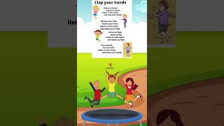 🎶 Clap Your Hands  Fun Action Song for Kids 🤲✨ [upl. by Odarbil]