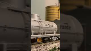 1159 rolls by with the MOW train train steamlocomotive modelrailroad [upl. by Bashuk517]