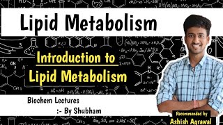 Introduction  Lipid Metabolism  Biochemistry Lectures [upl. by Phina]