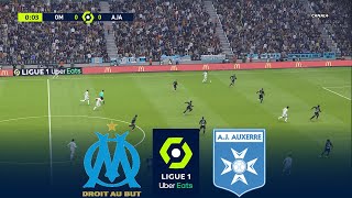 LIVE 🔴 MARSEILLE vs AUXERRE  Ligue 1 20242025 France League  Full Match  FL 2025 Gameplay [upl. by Nilyarg83]