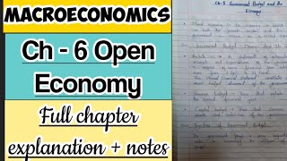 macroeconomicsCh 6 Open Economy [upl. by Sonitnatsnoc]