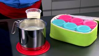 Yoghurt maker BAMBINI 6 containers with thermal insulating bag [upl. by Analla905]