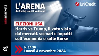 Elezioni Usa  Harris vs Trump il voto visto dai mercati scenari e impatti su economia e Borse [upl. by Saihtam884]