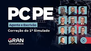 Concurso PC PE Agente e Escrivão  Correção do 1º Simulado [upl. by Spearing]