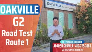 Oakville G2 Road Test Route 1  2023  New G2 Route by Experts [upl. by Enelhtac]