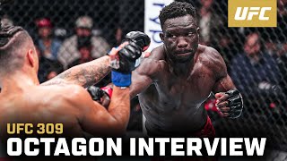 David Onama Octagon Interview  UFC 309 [upl. by Rossi477]