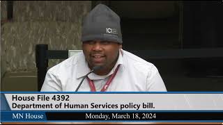 Dupree Edwards speaks at the MN House about minimum wage protections for people with disabilities [upl. by Yebloc9]