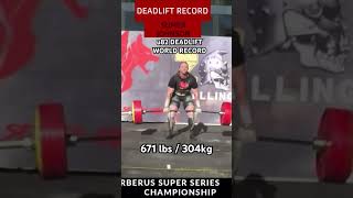 WOMENS WORLD RECORD DEADLIFT 671 POUNDS SUMER JOHNSON u82 strongman [upl. by Nalek]