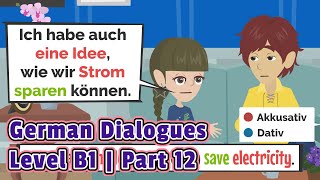 13 Deutsche Dialoge  Niveau B1  Wortschatz und wichtige Sätze [upl. by Asetal]