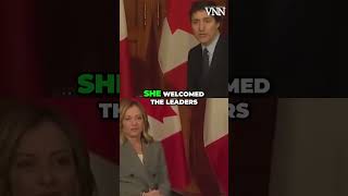 Trudeau meets Italian PM  Collaborating for Global Challenges [upl. by Ennavoj]