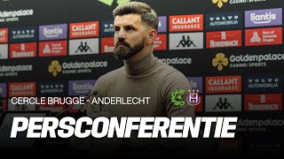 CERCLE BRUGGE  ANDERLECHT  Persconferentie na de wedstrijd 05 [upl. by Niran]