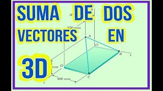 Estática suma de dos vectores o de dos fuerzas en 3D [upl. by Mongeau]