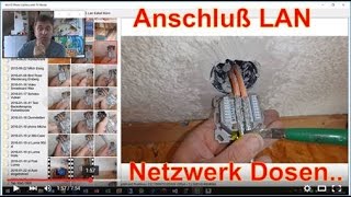 LAN NetzwerkDose einbauen Gigabit Ethernet Unterputz [upl. by Anaicul]