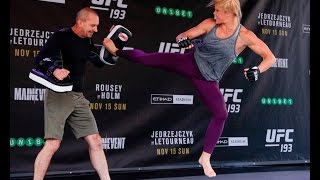 UFC 193 Holly Holm Open Workout Session Complete [upl. by Esir]