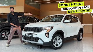 New Base Model amp Sunroof 2024 AllNew Kia Sonet HTEO  New Updates Review [upl. by Martreb]