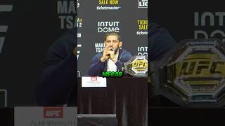 😬 ISLAM MAKHACHEV CHECKS MERAB DVALISHVILI AT UFC 311 SEASONAL PRESS CONFERENCE [upl. by Einnij]