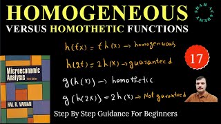 Difference Between Homogeneous and Homothetic Functions [upl. by Ezarra]