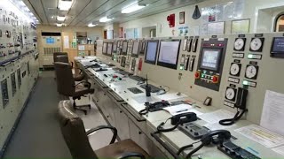 Engine room of a 300 000 ton oil tanker VLCC bonus Boilers amp Engine control room [upl. by Ybok]