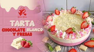 TARTA DE CHOCOLATE BLANCO Y FRESAS 4k [upl. by Montagna540]