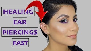 TIPS ON HEALING EAR PIERCINGS FAST  MagdalineJanet [upl. by Markman]