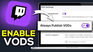 How To Enable Vods on Twitch [upl. by Naesyar340]