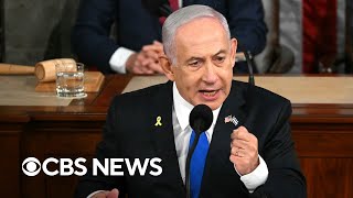 Israeli Prime Minister Benjamin Netanyahu addresses Congress  full coverage [upl. by Enilec]