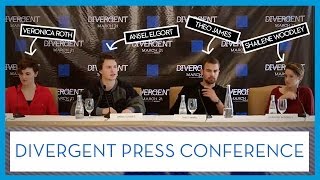 Divergent Chicago Press Conference  Shailene Woodley Movie 2014 [upl. by Einafets]