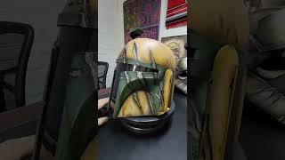 Mando smash helmet painting mandalorian starwarsfan [upl. by Rennerb305]