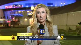 serene branson reporting live HD QUALITY after the grammys 2011 CBS2 LA [upl. by Corabella]