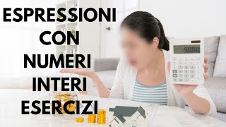 Espressioni con numeri negativi e potenze  Numeri Interi p3 [upl. by Drud]