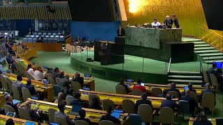 UN General Assembly calls for end to Israeli occupation within a year  AFP [upl. by Stanway617]