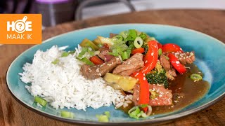 Beef Teriyaki met teriyaki woksaus van GoTan  Hoe Maak Ik [upl. by Eneryc]