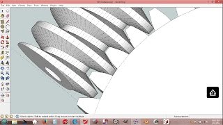 Worm Gears In SketchUp  NetFabb  3D Printable [upl. by Ayalahs]