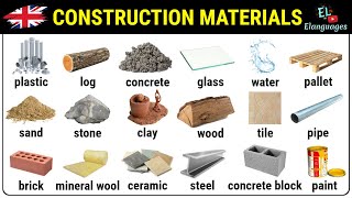 Construction materials vocabulary in English [upl. by Weston]