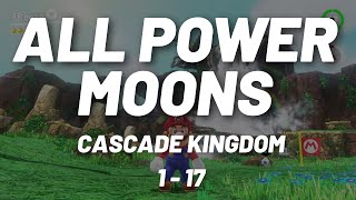 Where You Can Find All Moons In Mario Odyssey  Cascade Kingdom [upl. by Eceirehs]