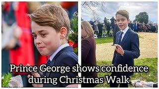 Prince George takes the lead at Christmas Walkabout meeting the public showing hes all grown up [upl. by Collar]