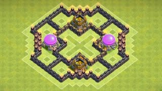 Clash of Clans  EPIC Town Hall 6 TH6 Farming Base With Air Sweeper [upl. by Eardna159]